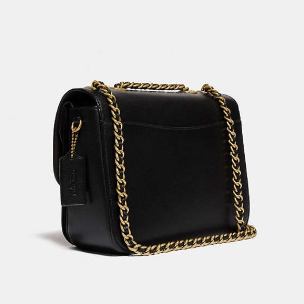 🔥🔥🔥Coach Black Leather Madison Shoulder Bag Crossbody Bag - Picture 4 of 14